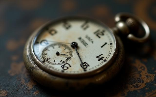 修復前の古い懐中時計